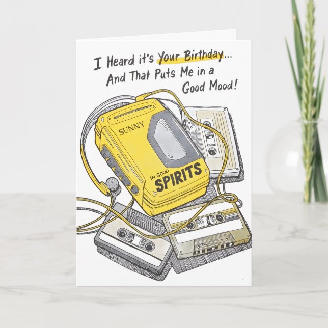 Cartão de Letterpress de Aniversário (Frente)