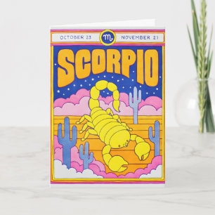 Cartão de Letterpress de Escorpião