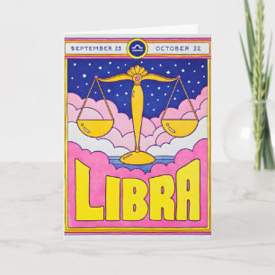 Cartão de Letterpress de Libra
