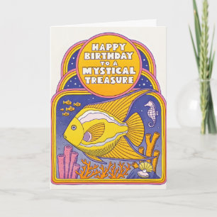 Cartão de Letterpress de Tesouro Místico