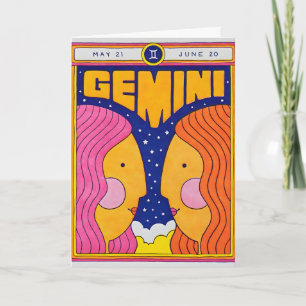 Cartão de Letterpress Gêmeos