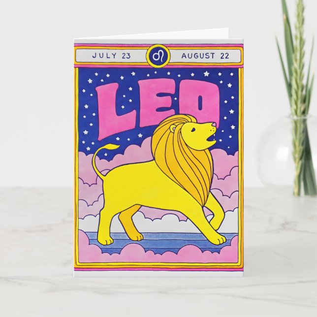 Cartão de Letterpress Leo (Frente)