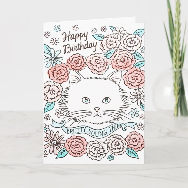Cartão de Letterpress Pretty Young Thing (Frente)