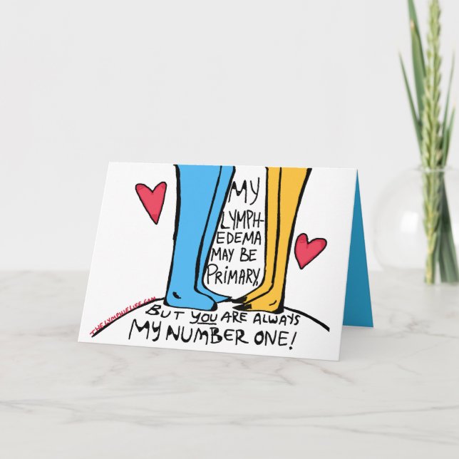 Cartão de Linfedema Primário "Sempre Número Um" (Frente)
