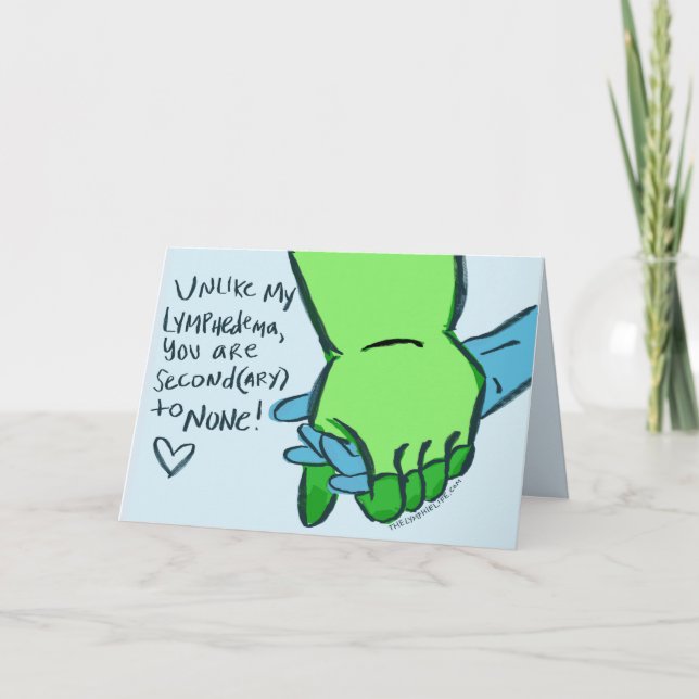 Cartão de Linfedema Secundário "Segundo a Nenhum" (Frente)