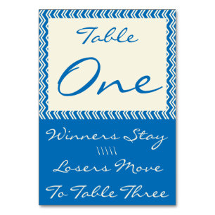 Cartão de linho #1 da mesa de Chevron Bunco