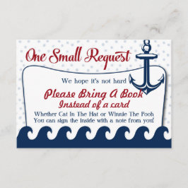 Cartão de Livro de Chuvada de Bebê Náutico Por Fav