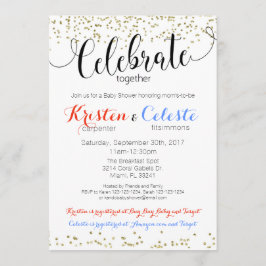 Cartão de Livro de Convite para Chás de fraldas Co