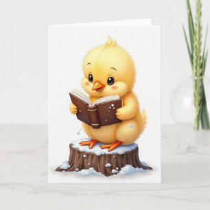 Cartão de Livro de Leitura do Passarinho