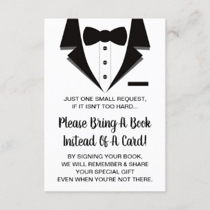 Cartão de livro do smoking, livros para o bebê