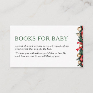 Cartão de Livros de Natal para Bebê - Inserção no