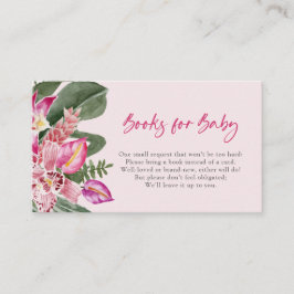 Cartão de Livros Tropicais Rosa