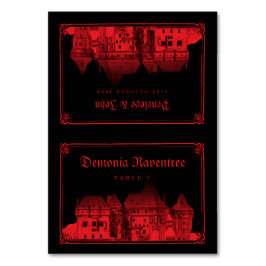 Cartão de Local de Casamento Castelo de Vampiro Gó