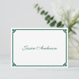 Cartão de Local de Casamento com Borda de Chave Gr