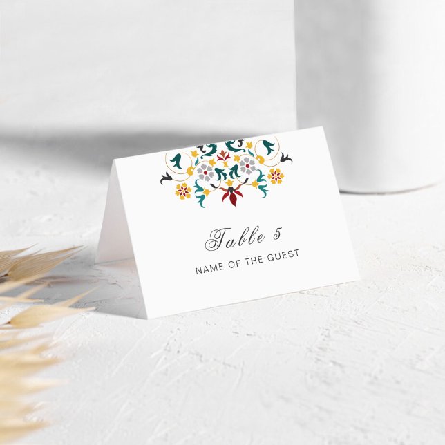 Cartão de Local de Casamento com Motivo Clássico d (Criador carregado)