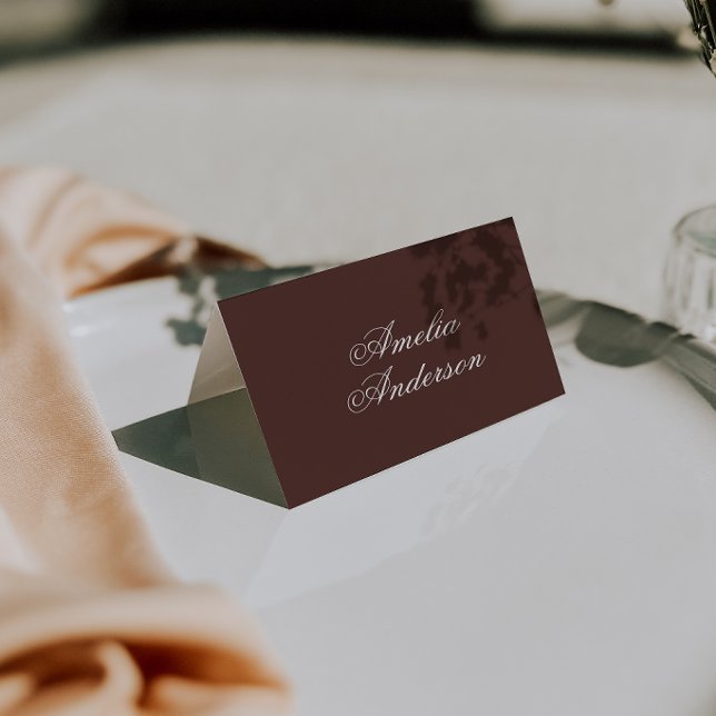 Cartão de Local de Casamento de Chocolate Marrom A (Criador carregado)