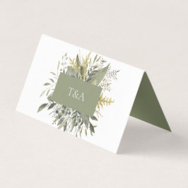 Cartão de Local de Casamento de Cores Aquáticas Bo