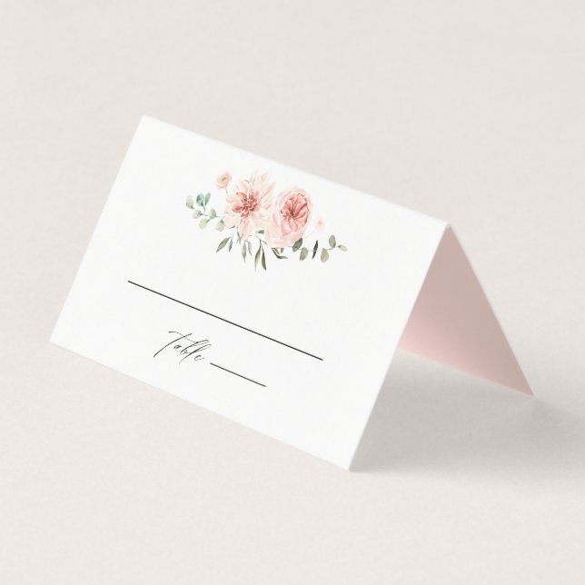 Cartão de Local de Casamento de Jardim Floral Botâ (Frente)