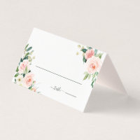 Cartão de Local de Casamento de Sangue Rosa-Esbran