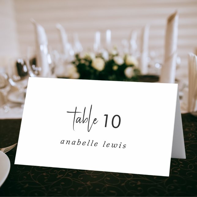 Cartão de Local de Casamento de Script com Nome de (Criador carregado)