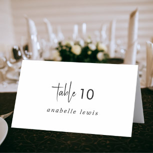 Cartão de Local de Casamento de Script com Nome de