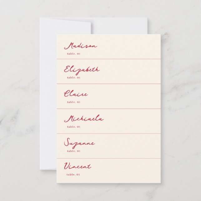 Cartão de Local de Casamento Desenhado para Mão Ve (Frente)