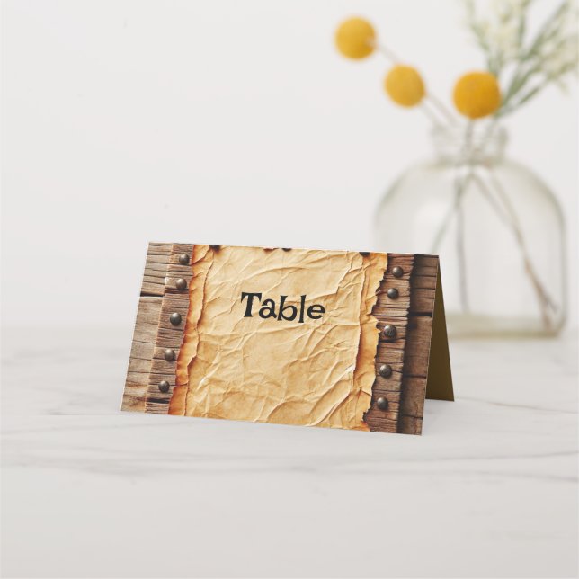 Cartão de Local de Casamento Dobrado (Frente)