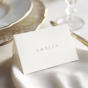 Cartão de Local de Casamento Elegante Minimalista