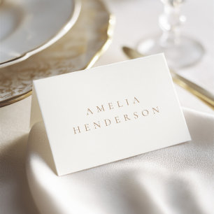 Cartão de Local de Casamento Elegante Minimalista