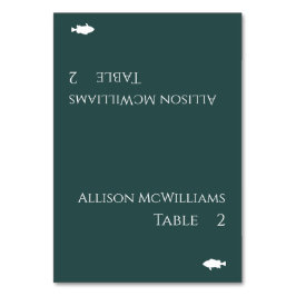 Cartão de Local de Casamento - Ícone de Peixe-Esme