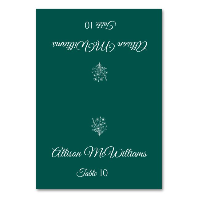 Cartão de Local de Casamento — Legância Vegetarian (Frente)