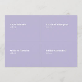 Cartão de Local de Casamento Lilac Roxo DIY