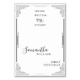 Cartão de Local de Casamento Minimalista Elegante