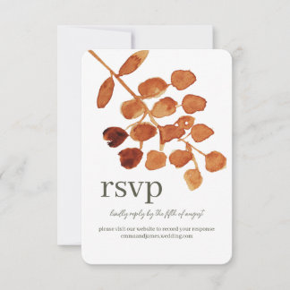 Cartão de Local de Casamento RSVP de Resposta de F