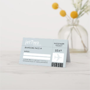 Cartão de Local de Escolta da Linha Aérea de Cinza