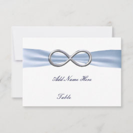 Cartão de Local de Mesa de Casamento Infinito Azul