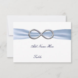 Cartão de Local de Mesa de Casamento Infinito Azul