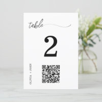 Cartão de Local de Mesa de Casamento Minimalista d