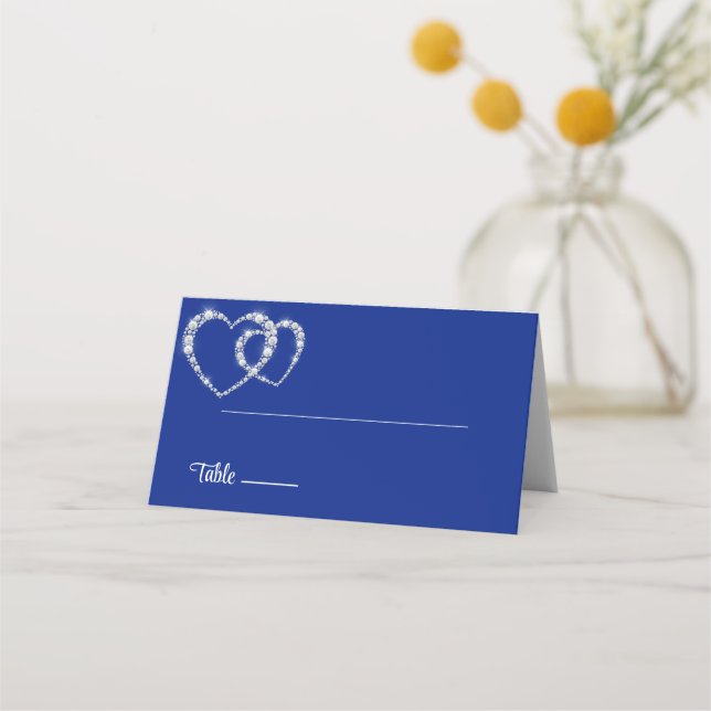 Cartão de Local de Nome Dobrado do Casamento (Frente)