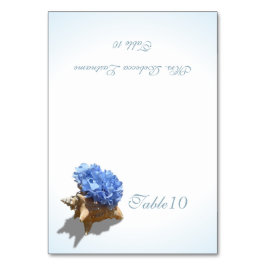 Cartão de Local do Mar de Hydrangea Azul
