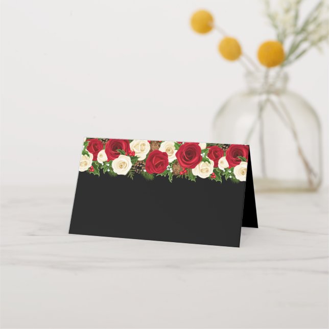 Cartão de Local do Nome da Festa de Natal (Frente)