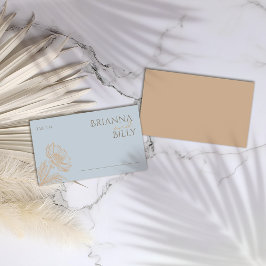 Cartão de Local Floral Minimalista