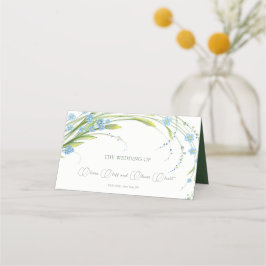 Cartão de Local para Esquecer-me-Não-Casamento