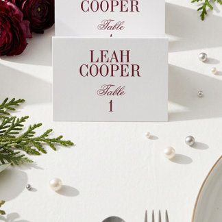 Cartão de Local Personalizado de Casamento com Let