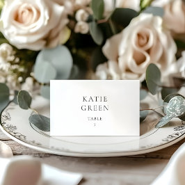 Cartão de Local Personalizado de Casamento Minimal