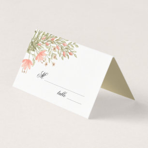 Cartão de Localidade de Mesa de Casamento Floral E