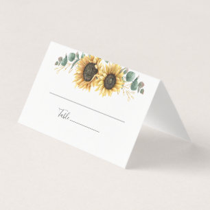 Cartão de Localidade Eucalyptus Floral-Sunflower