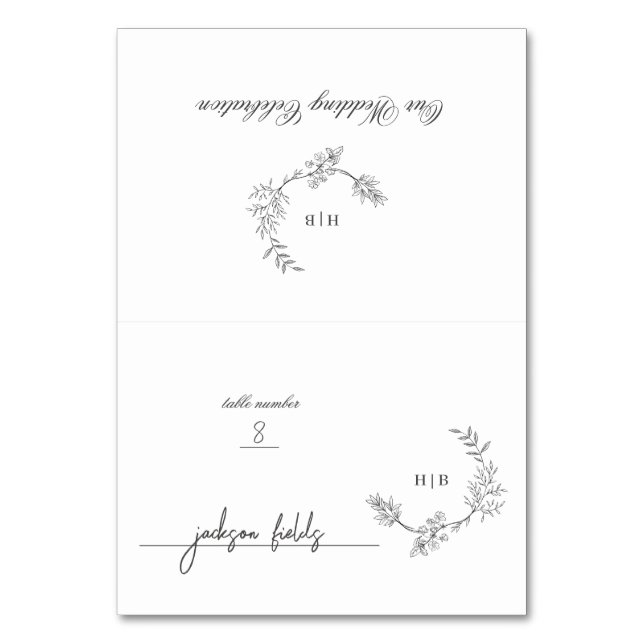 Cartão de Localidade Individual Floral de Correio  (Frente)