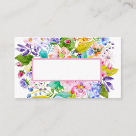 Cartão de Localidade Romântica Floral Rosa Pastel