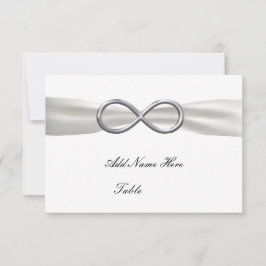 Cartão de Localização de Mesa de Casamento Branco 